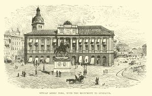 Gustavus anıtı ile Gustaf Adolf Torg, by English School