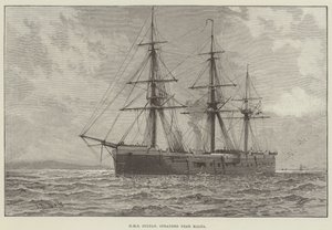 HMS Sultan, Malta yakınlarında mahsur kaldı (gravür) by English School