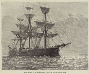 Ölümcül Patlamanın Geçtiği Gemide HMS Triumph (gravür) by English School