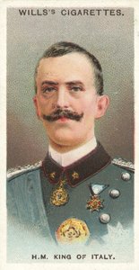 HM İtalya Kralı (chromolitho) by English School