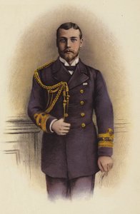 H R H Galler Prensi George (renkli lito) by English School