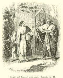 Hacer ve İsmail gönderildi, Genesis, xxi, 14 by English School