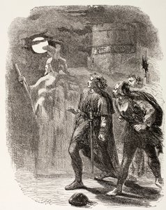 Hamlet, Horatio and Marcellus see the Ghost, from 