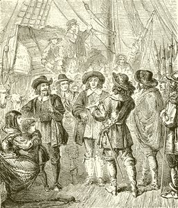 Hampden ve Cromwell'in Göçü Engellendi by English School