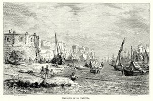 La Valetta Limanı (gravür) by English School