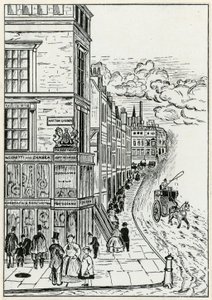 Hatton Bahçesi ve Holborn, 1866 by English School