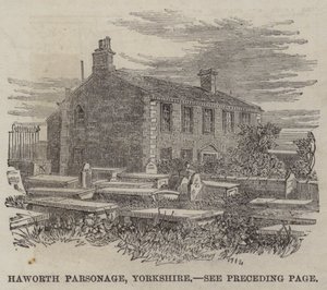 Haworth Parsonage, Yorkshire (gravür) by English School