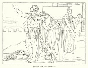 Hector ve Andromache (lito) by English School