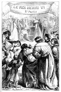 Henri VI - Kral Altıncı Henry'nin İkinci Bölümü - “” William Shakespeare'i Tamamlıyor”” da İllüstrasyon 1866 - Bu baskının çizimleri ve genel biçimi, Londra'da yayınlanan Cassell'in resimli Shakespeare'inden ödünç alınmıştır. by English School
