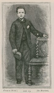 Henry Arthur Jones, oyun yazarı, 13 yaşında by English School