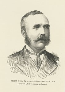 Henry Campbell-Bannerman İrlanda Genel Sekreteri olarak (gravür) by English School