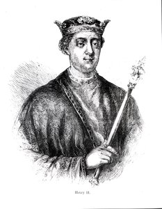 Henry II (1133-89) (gravür) (bundw fotoğrafı) by English School