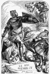 Henry IV (Henry IV) - “” William Shakespeare tarafından tamamlanan eserler”deki illüstrasyon 1866 - Bu baskının çizimleri ve genel biçimi, Cassell