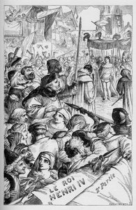 Henry IV (Henry IV) - “” William Shakespeare tarafından tamamlanan eserler”deki illüstrasyon 1866 - Bu baskının çizimleri ve genel biçimi, Cassell