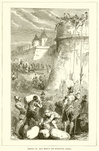 Henry IV, Açlıktan Ölen Paris'e Merhamet Ediyor by English School
