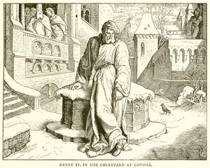Henry IV, Canossa'daki Avluda by English School