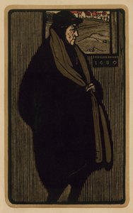 Henry Irving, aktör (gravür) by English School