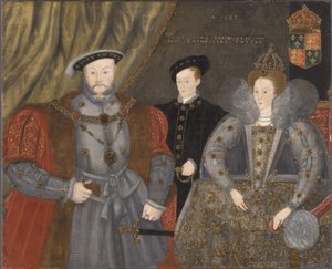 Henry VIII, Elizabeth I ve Edward VI, 1597 by English School