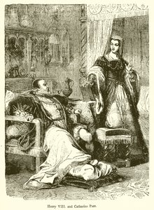 Henry VIII. ve Catherine Parr by English School