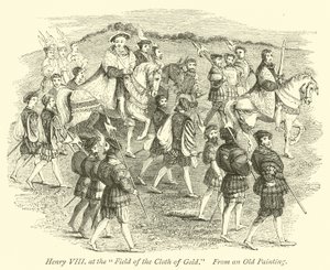 Altın Kumaş Tarlasında Henry VIII by English School