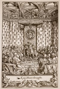 Henry VIII Parlamentoda (sepya fotoğrafı) by English School