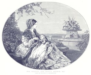 Majesteleri ve Prens Arthur, 1850 by English School
