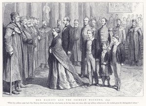 Majesteleri ve Kırım Yaralıları, 1856 by English School