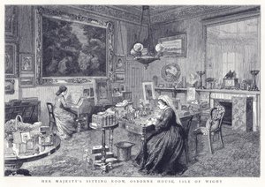 Majestelerinin Oturma Odası, Osborne House, Wight Adası by English School