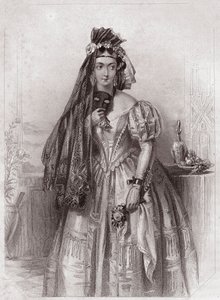 Kahraman, Leonato'nun kızı (Hiçbir Şey Hakkında Çok Ado) - “” Shakespeare Kadın Galerisi, erken Londra sanatçıları tarafından eleştirel ve edebi kayıtlarla zenginleştirilmiş kırk beş ciddi portre koleksiyonu”””” 1838 civarında - “” Kadın Galerisi'n by English School