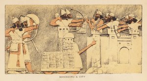Herodot: Bir şehrin kuşatılması (renkli taş baskı) by English School