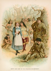 Iroquois Kampında Hetty ve Hist by English School