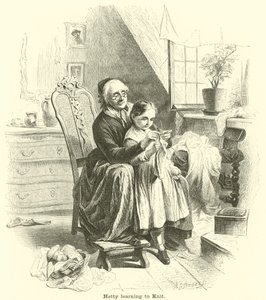 Örgü örmeyi öğrenen Hetty by English School