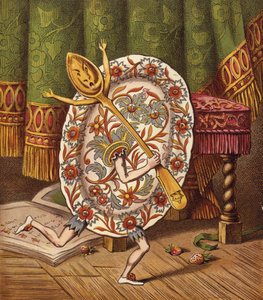 Hey Diddle Diddle (renkli taş baskı) by English School