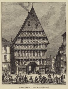 Hildesheim, Eski Kapı Evi (gravür) by English School