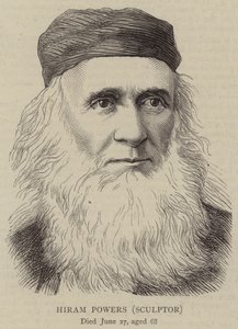 Hiram Powers, Heykeltıraş (gravür) by English School