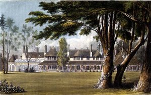 Majestelerinin Kulübesi, Windsor Great Park, Çimenlerden görüldüğü gibi, R. Ackermann