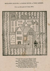 Hollands Leaguer veya Manor House of Paris Garden, Londra by English School