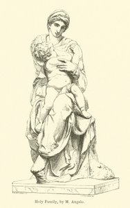 Kutsal Aile, M Angelo tarafından (gravür) by English School