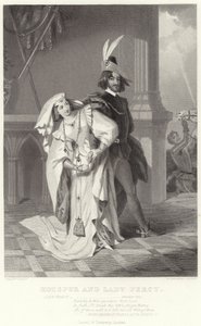 Hotspur ve Lady Percy, Kral Henry IV, Kısım I, Perde II, Sahne III by English School