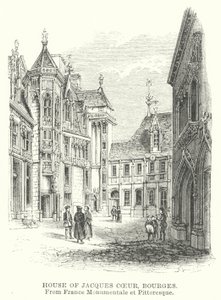 Jacques Coeur Evi, Bourges (gravür) by English School