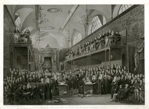 1820 yılında önemli soruşturma sırasında Lordlar Kamarası by English School