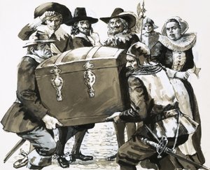 Hugo Grotius Loevateyn kale hapishanesinden kaçar by English School