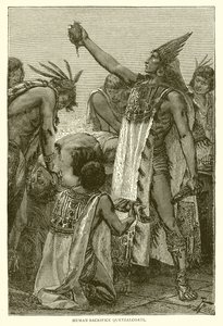 İnsan Kurbanı Quetzalcoatl by English School