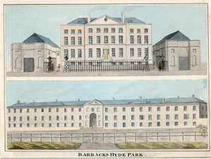 Hyde Park Kışlası, Londra (kağıt üzerinde wc) by English School