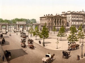 Hyde Park, Londra (el ile renklendirilmiş fotoğraf) by English School