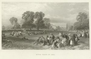 1851 yılında Hyde Parkı by English School