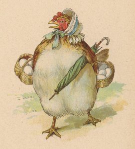 Küçük bir tavuğum vardı, şimdiye kadar gördüğüm en güzel (chromolitho) by English School