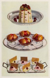 Ice Pudding; Peches Melba; Cream Ices (renkli lito) by English School