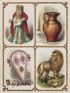 İdol, Sürahi, Uçurtma, Aslan (renkli taş baskı) by English School