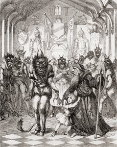 Illustration after George Cruikshank for the poem 
